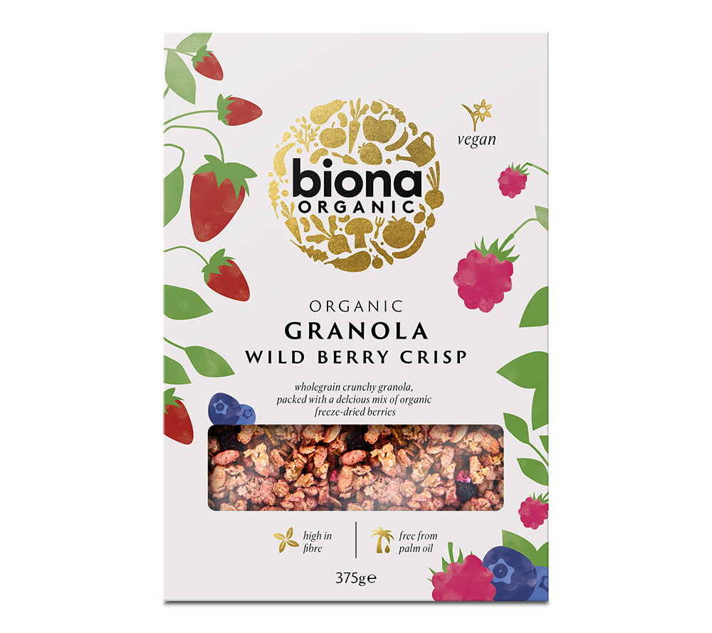 Wild Berry Crispy Granola by Biona Organic