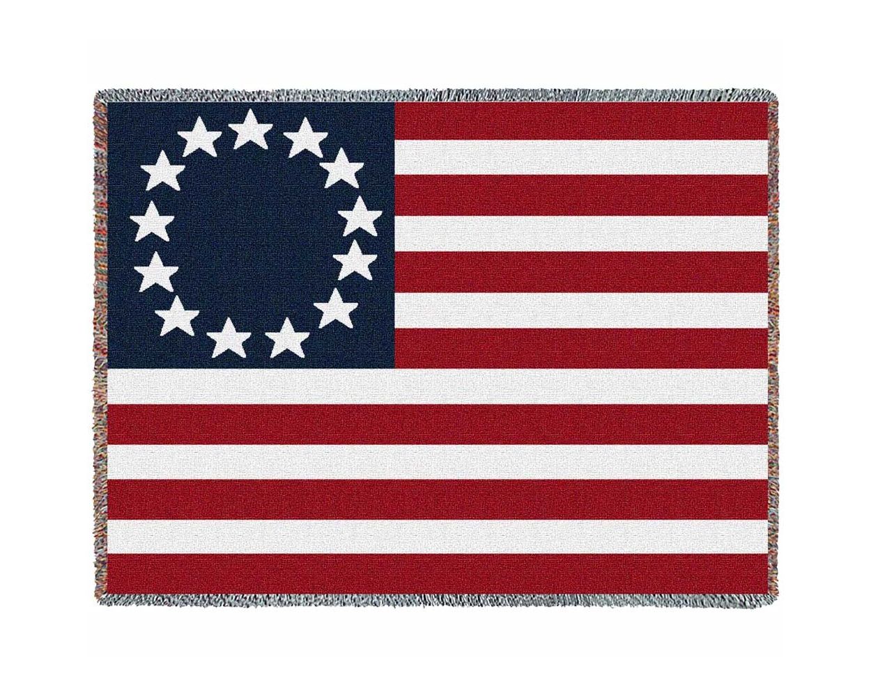 Betsy Ross Woven Cotton Throw Blanket (100% Cotton)