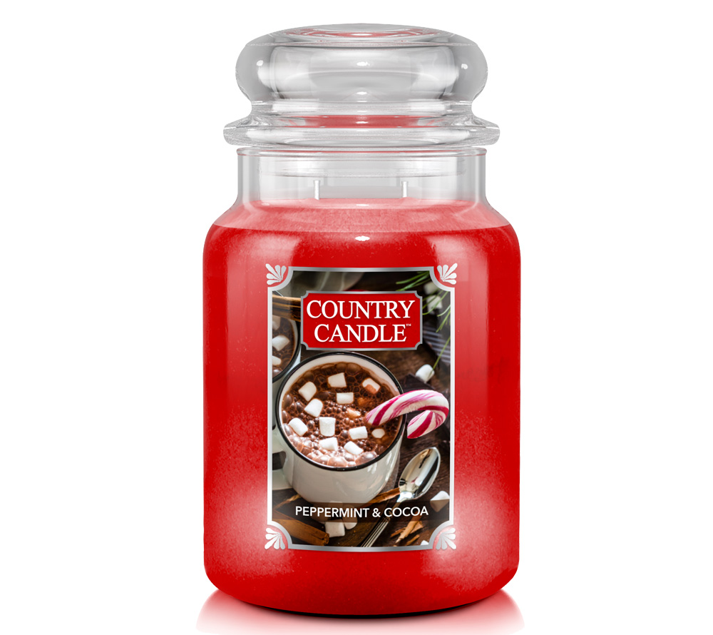 Peppermint & Cocoa Scented Candle